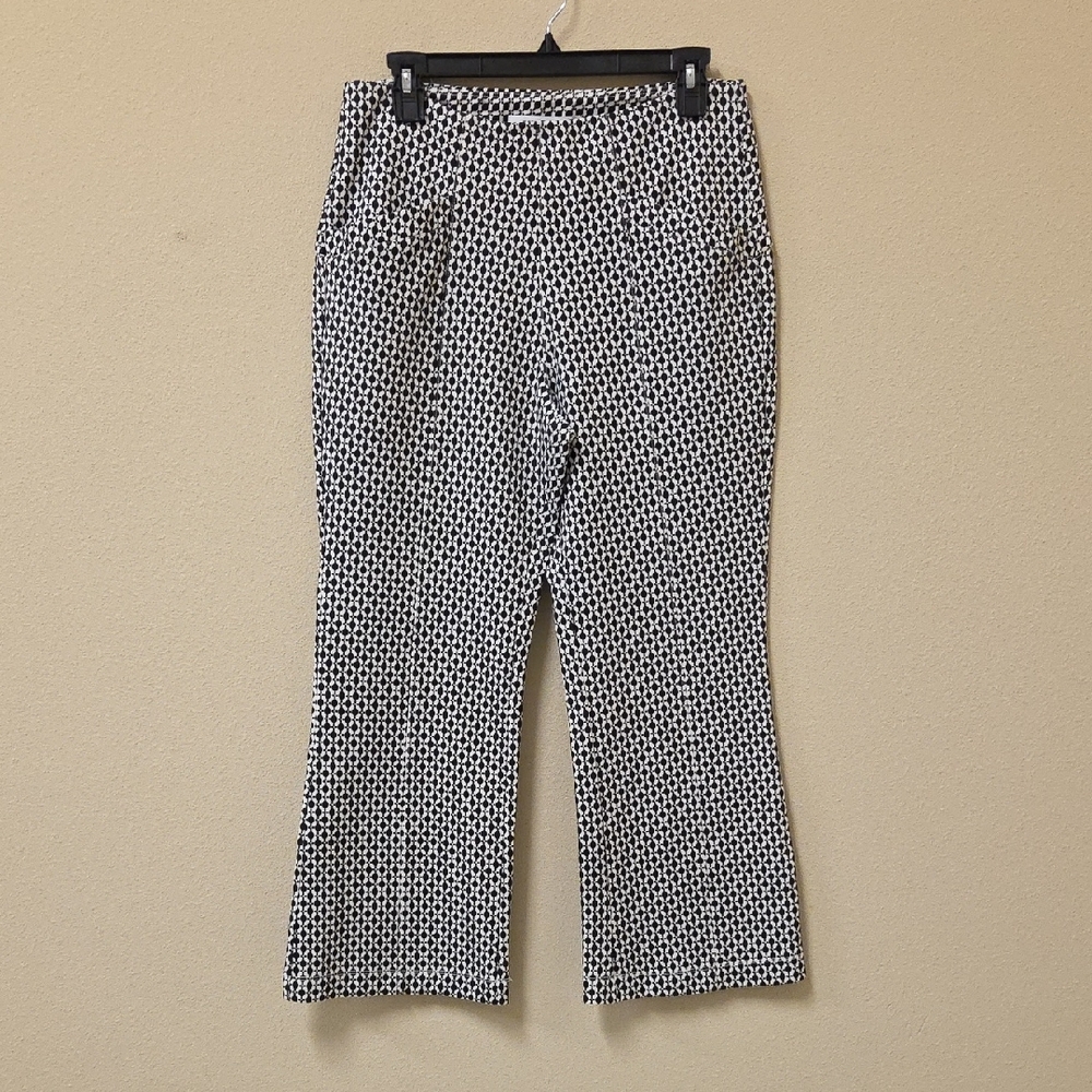 Liverpool Black and White Geometric Trousers